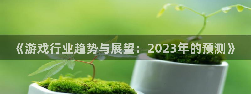 辉达娱乐下载：《游戏行业趋势与展望：2023年的预测》