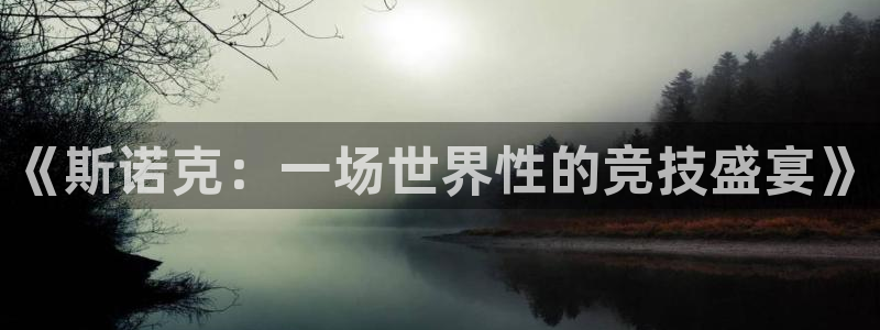 足球直播吧皇马：《斯诺克：一场世界性的竞技盛宴》